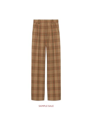 Check wool pant