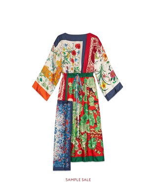 Patchwork scarves kaftan 
