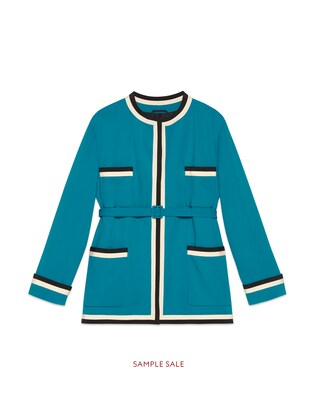 Stretch viscose oversized jacket