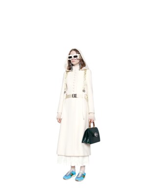 Wool coat with hood