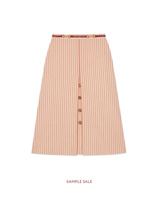 Wool skirt with GG buttons