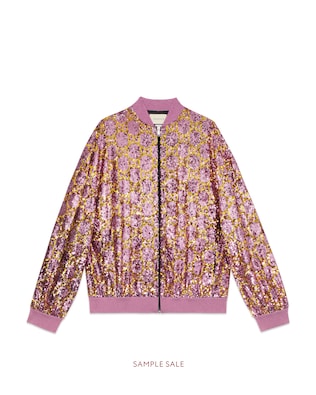 GG sequins bomber jacket