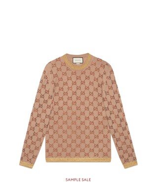 Sweater with crystal GG motif