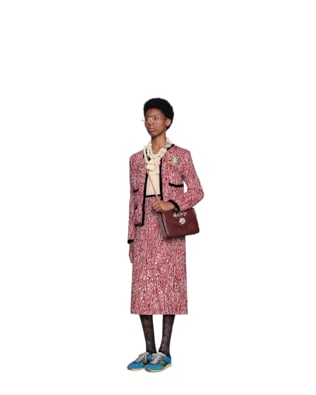 Sequin tweed skirt