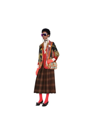 Silk jacket with flowers and tassels