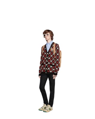 Men S Ready To Wear Gucci Gg Diamond Cardigan