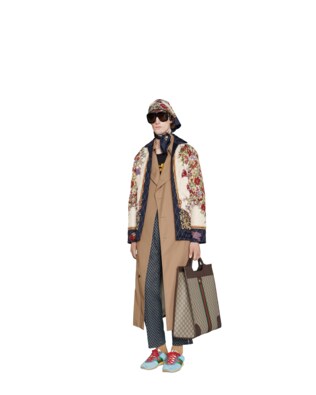Quilted jacket with flowers and tassels