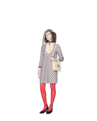 Short GG macramé dress