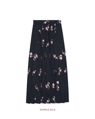 Floral fil coupé maxi skirt