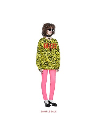 Oversize sweatshirt with zebra print