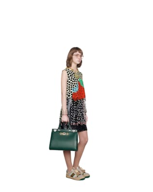 Gucci Zumi smooth leather medium top handle bag