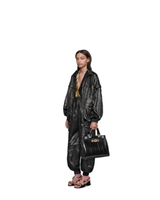 Gucci Zumi snakeskin medium top handle bag