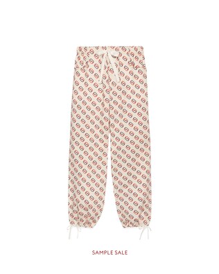 Bi-material jogging pant