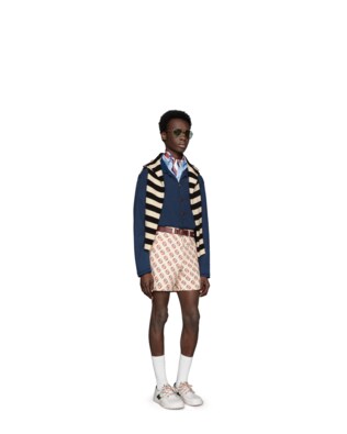 Shorts with oval Interlocking G print