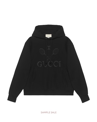 Hooded sweatshirt with Gucci Tennis