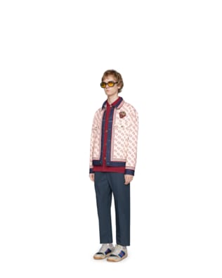 Printed cotton twill jacket