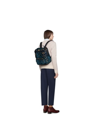Small GG velvet backpack 
