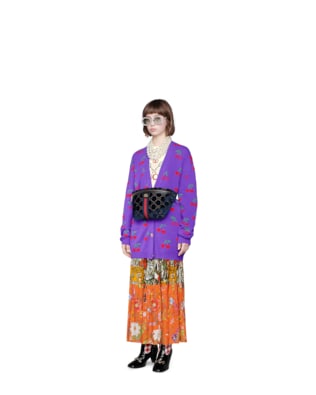 GG velvet belt bag