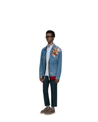 Cotton poplin pant with Gucci label