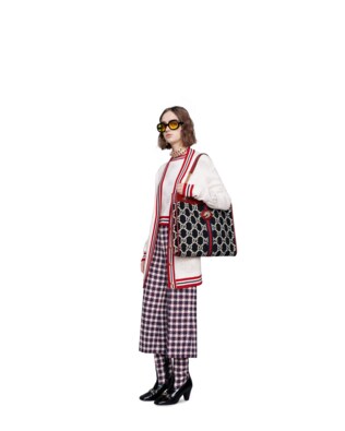 Rajah GG tweed large tote