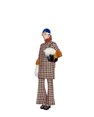 Tweed dress with detachable elements