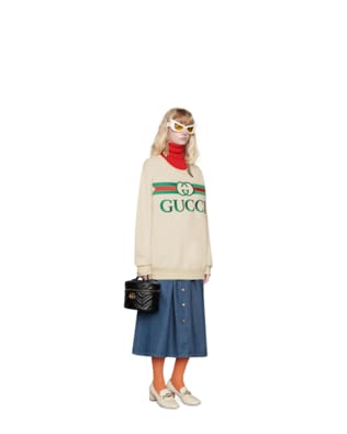 Oversize sweatshirt with Gucci logo