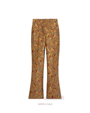 GG ramage wool silk flare trousers 
