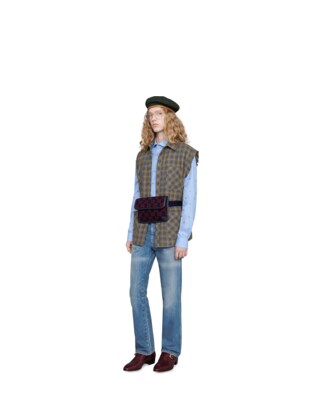 GG wool belt bag