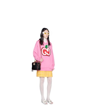 GG Marmont small shoulder bag with bamboo 