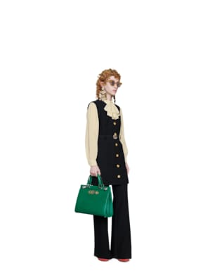 Wool silk flare trousers 