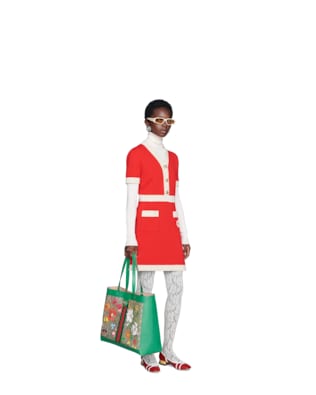 Online Exclusive Ophidia GG Flora medium tote