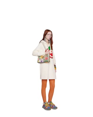 Padlock GG Flora small shoulder bag