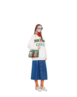 Online Exclusive Ophidia GG Flora small shoulder bag