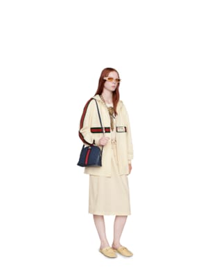 Cotton jacket with Gucci label