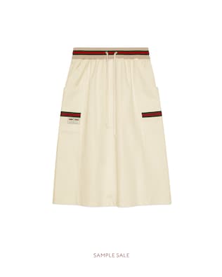 Cotton skirt with Gucci label