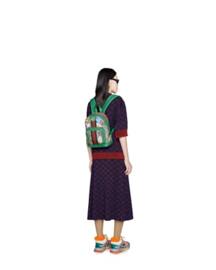 Online Exclusive Ophidia GG Flora small backpack