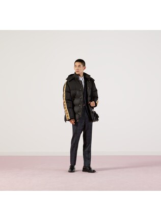 Fitted bee check wool suit