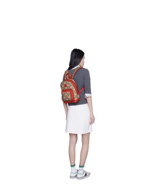 Small backpack with GG Apple print